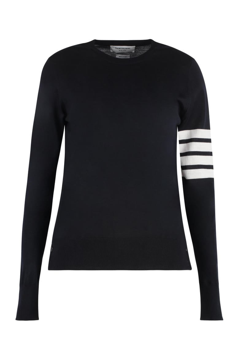 wool 4-bar relaxed pullover by Selfnex