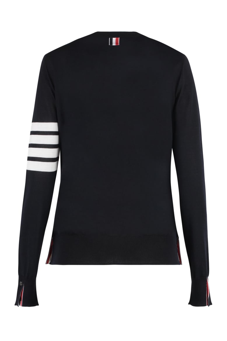 wool 4-bar relaxed pullover by Selfnex