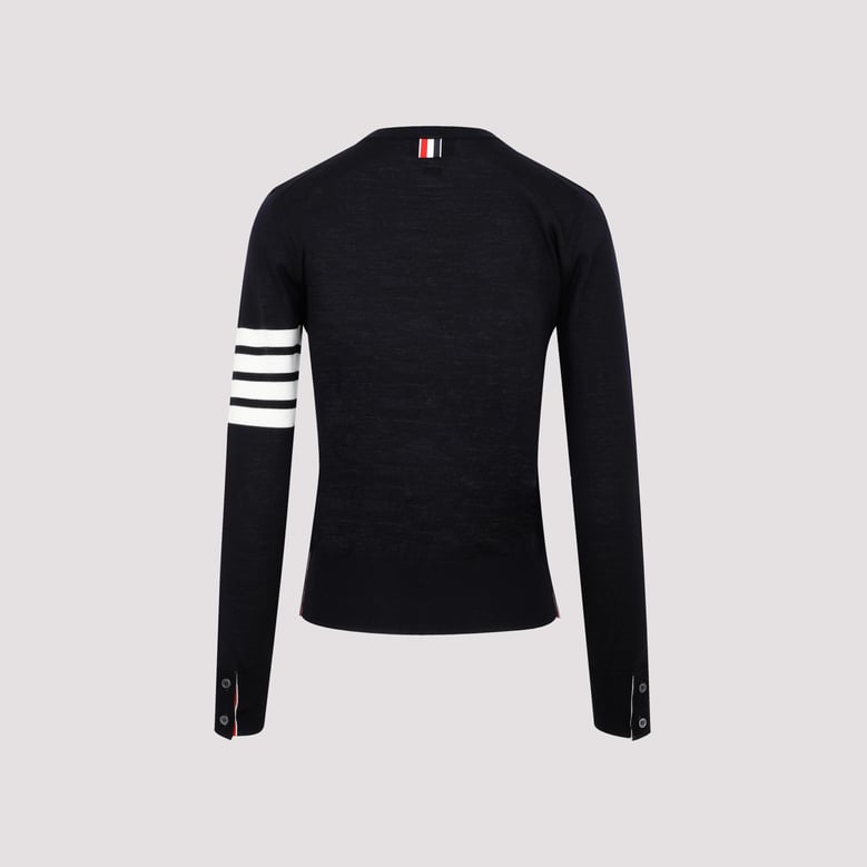 wool 4-bar relaxed pullover by Selfnex