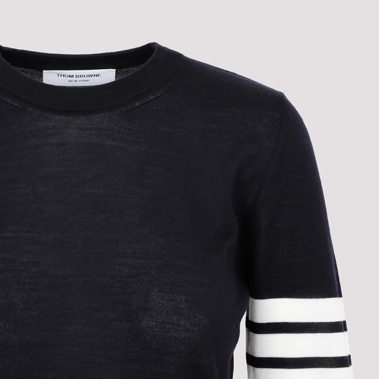 wool 4-bar relaxed pullover by Selfnex