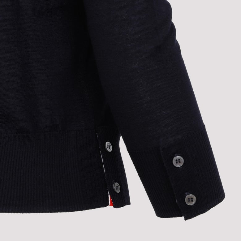 wool 4-bar relaxed pullover by Selfnex