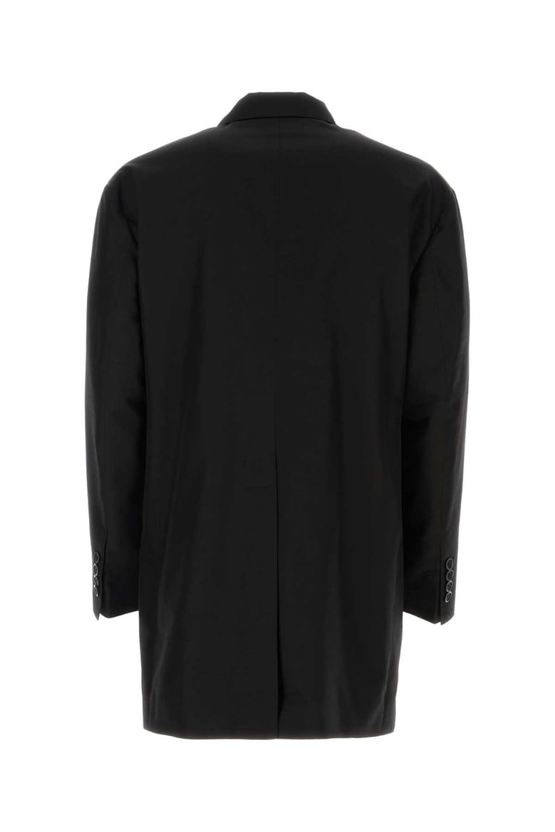 black shantung oversize blazer by Selfnex