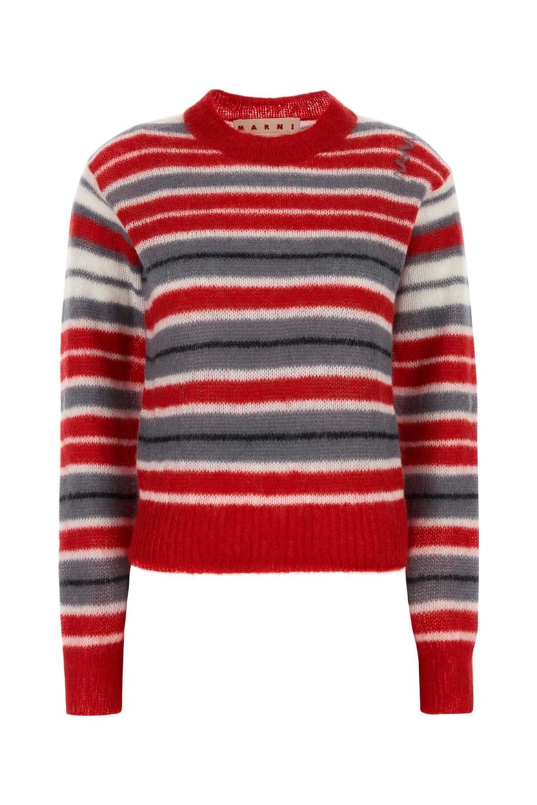 embroidered mohair blend sweater by Selfnex