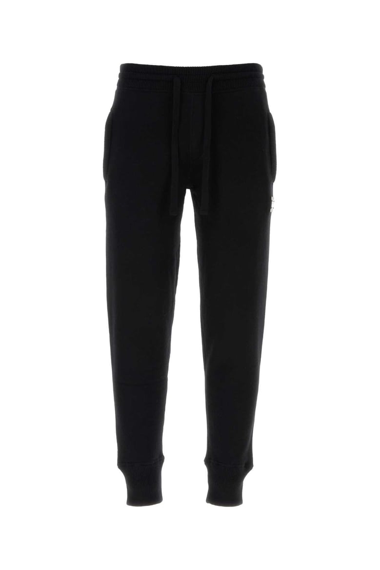 black wool blend joggers by Selfnex