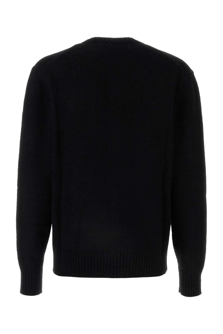 black nylon blend cardigan by Selfnex