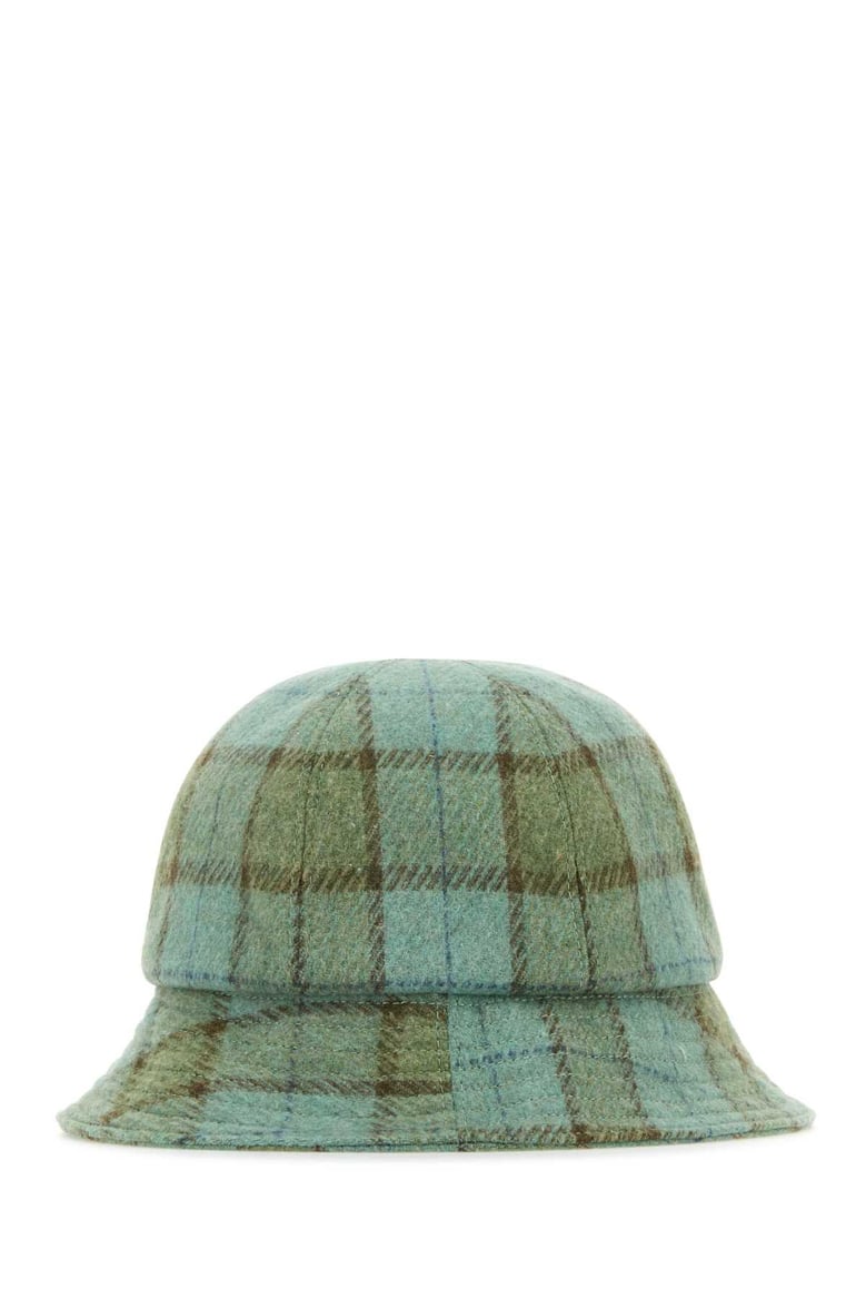 embroidered wool blend franz bucket hat by Selfnex