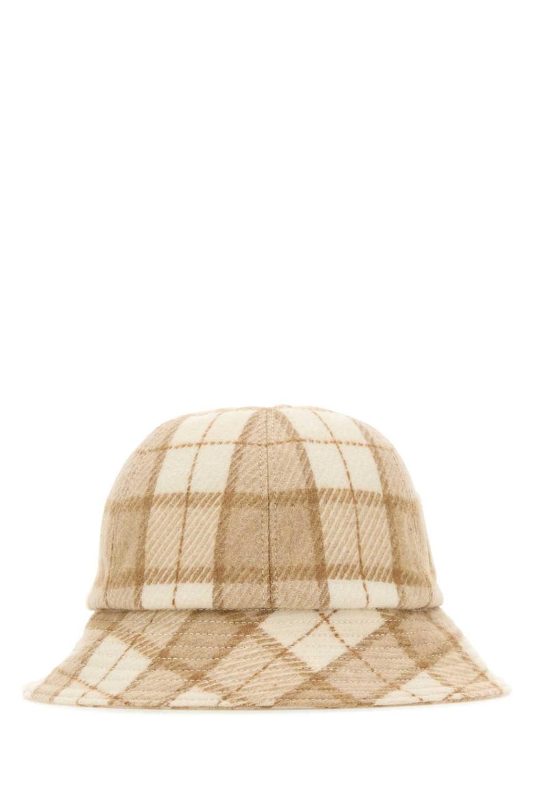 embroidered wool blend franz bucket hat by Selfnex