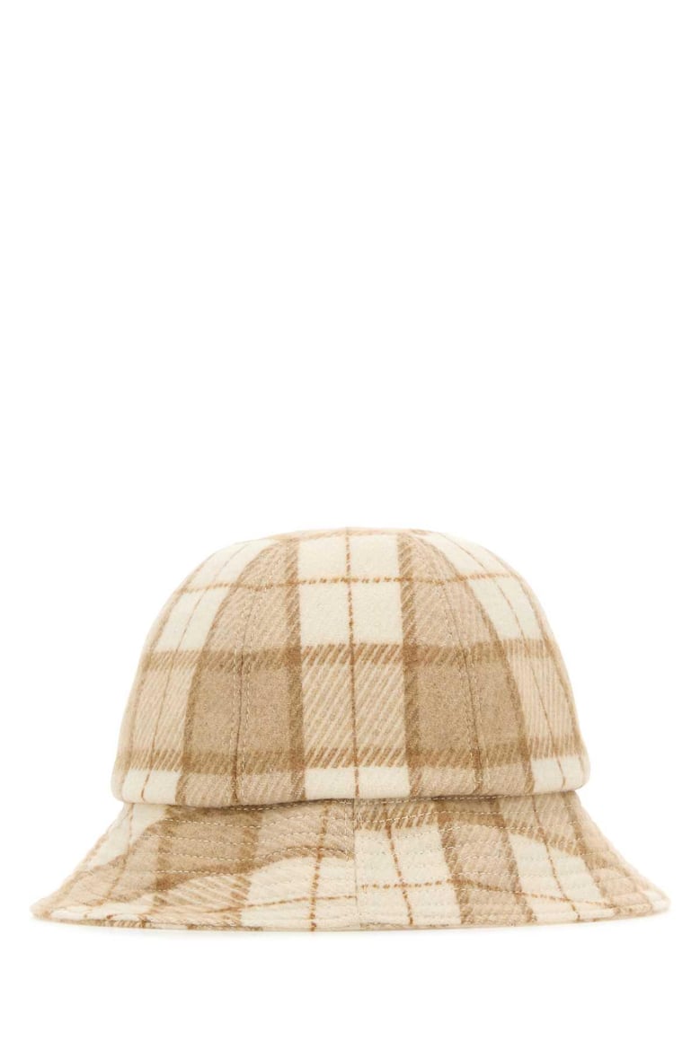 embroidered wool blend franz bucket hat by Selfnex