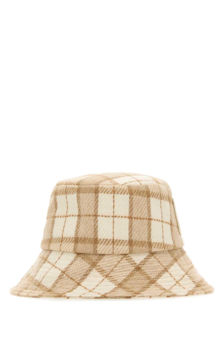 embroidered wool blend clarion bucket hat by Selfnex