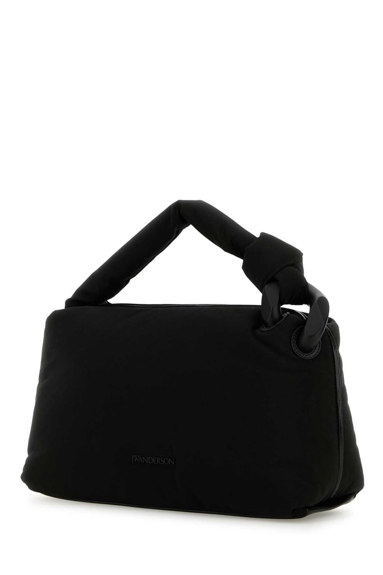 black fabric jwa puffy handbag by Selfnex