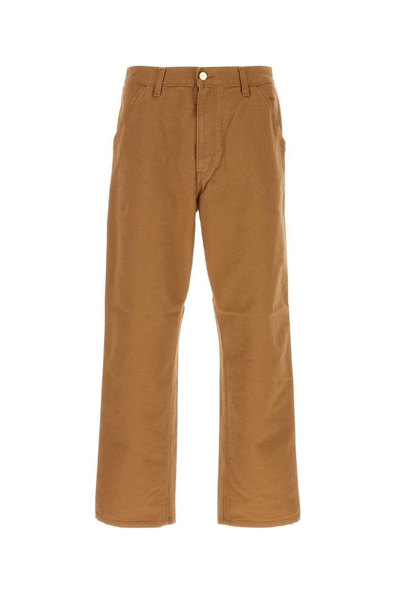 caramel cotton single knee pant by Selfnex