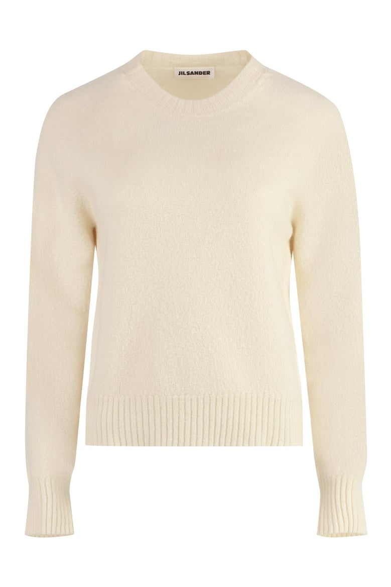 ivory wool sweater by Selfnex