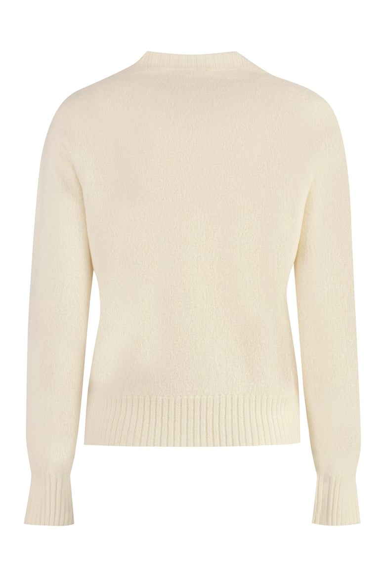 ivory wool sweater by Selfnex