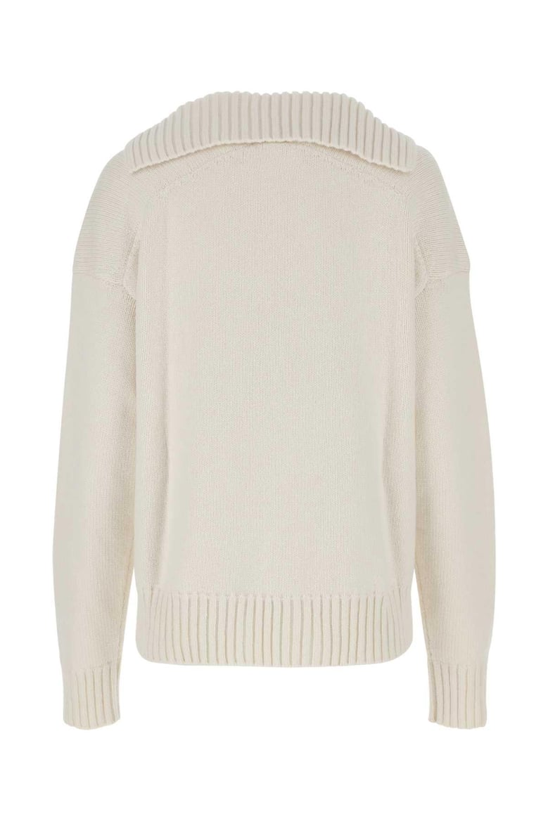 ivory cashmere blend oversize sweater by Selfnex