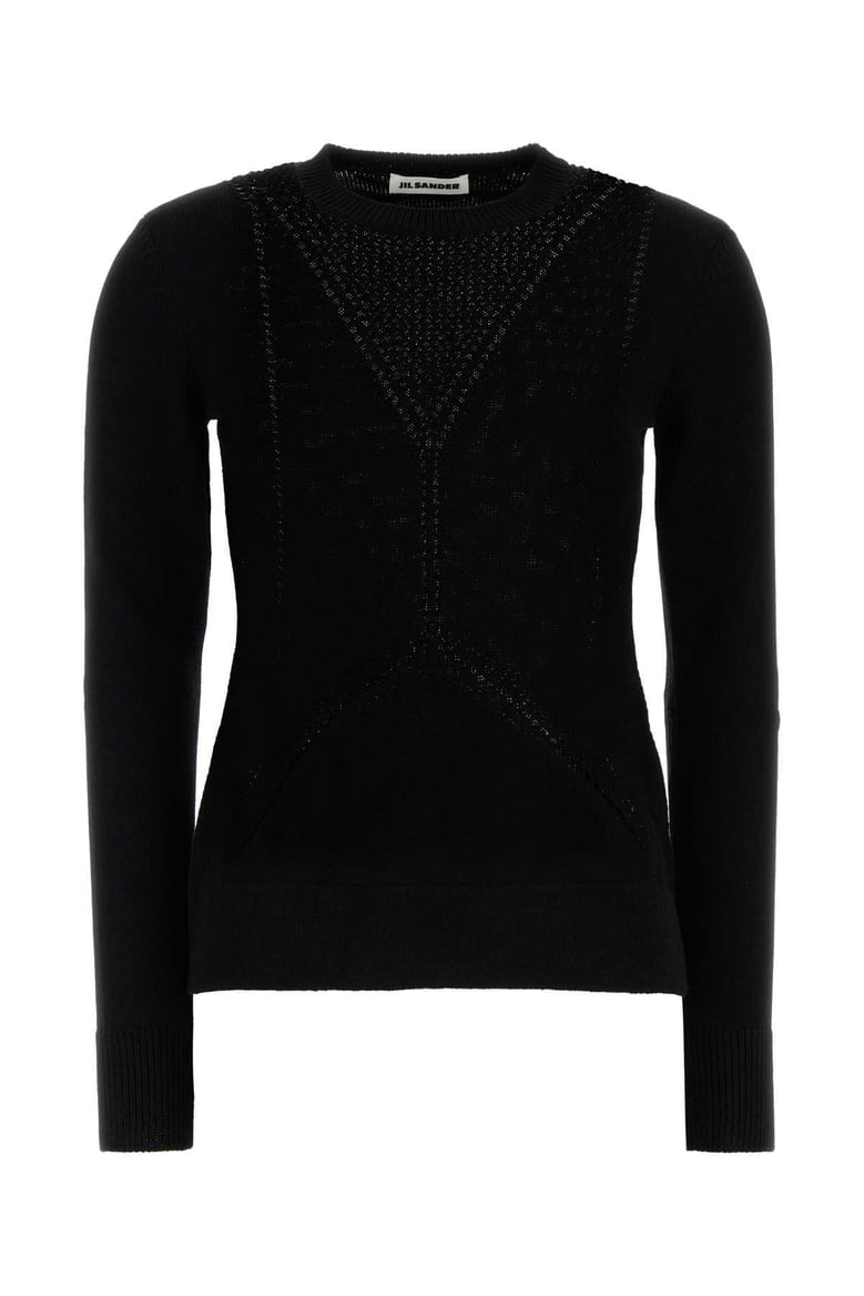 black wool blend sweater by Selfnex