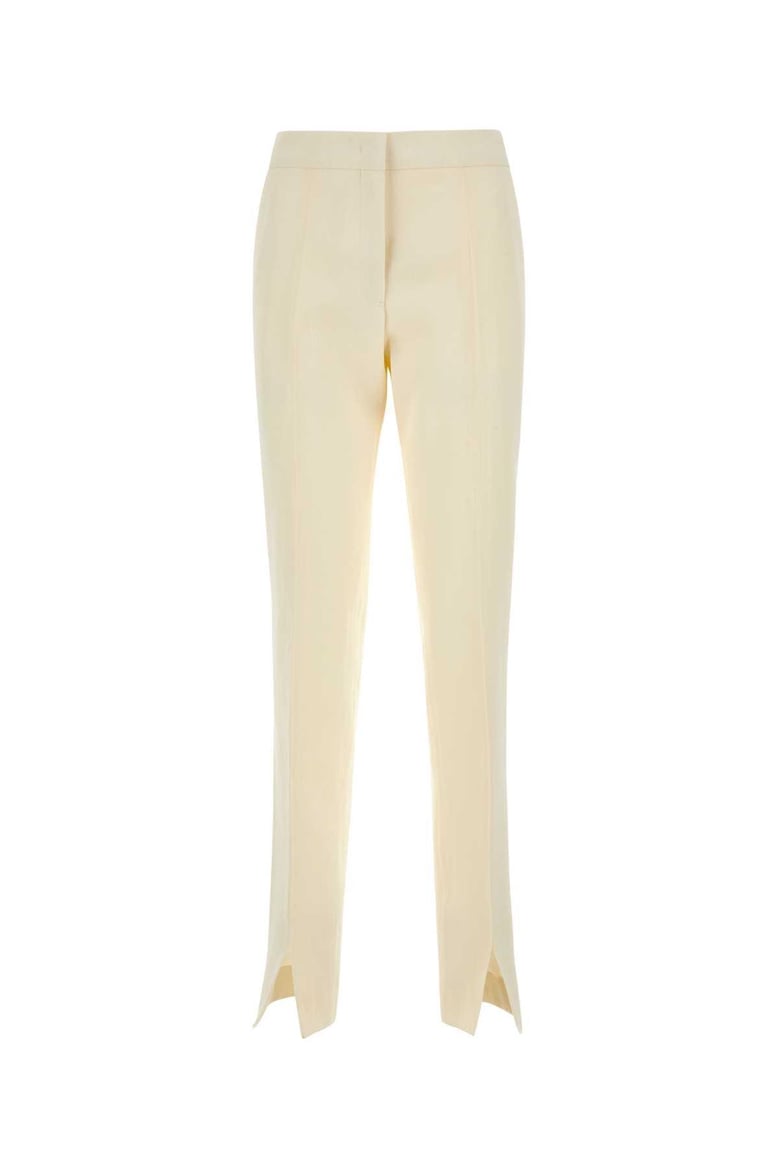 ivory viscose blend pant by Selfnex