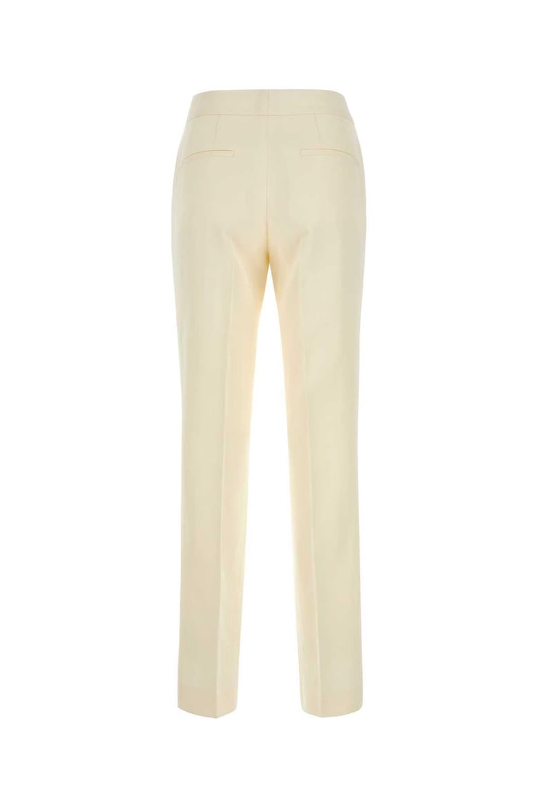 ivory viscose blend pant by Selfnex
