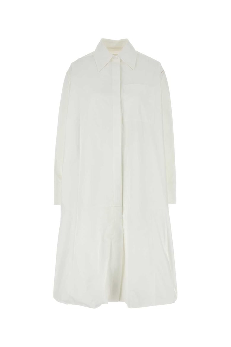 white poplin shirt dress by Selfnex