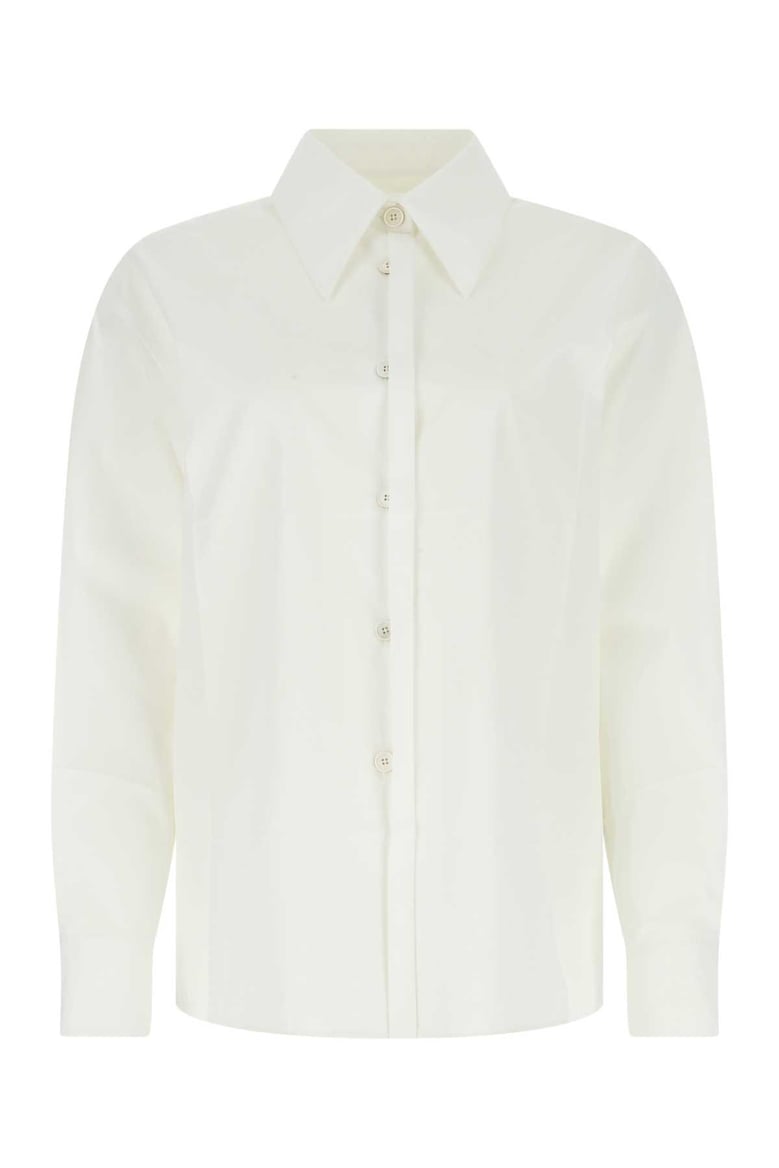 white poplin oversize shirt by Selfnex
