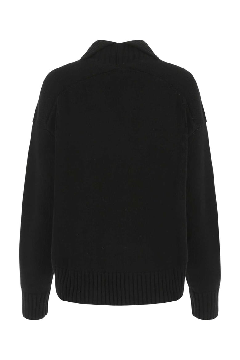 black cashmere blend oversize sweater by Selfnex