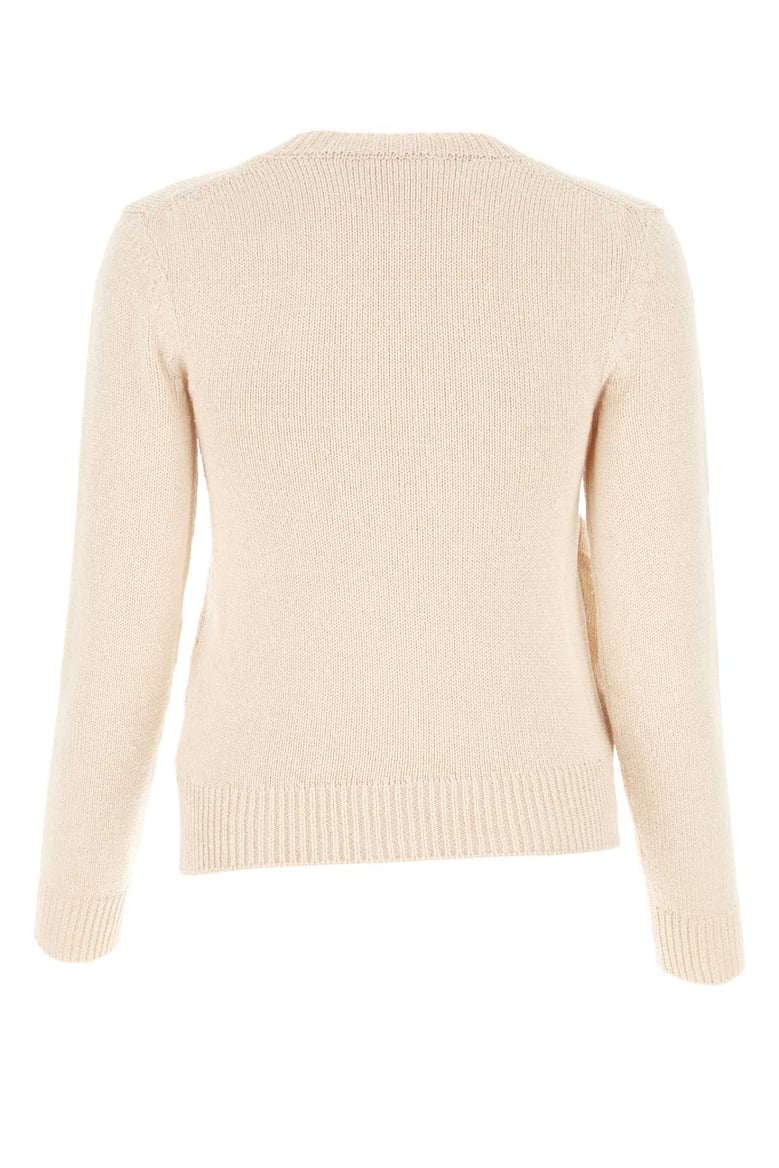 ivory cotton blend sweater by Selfnex