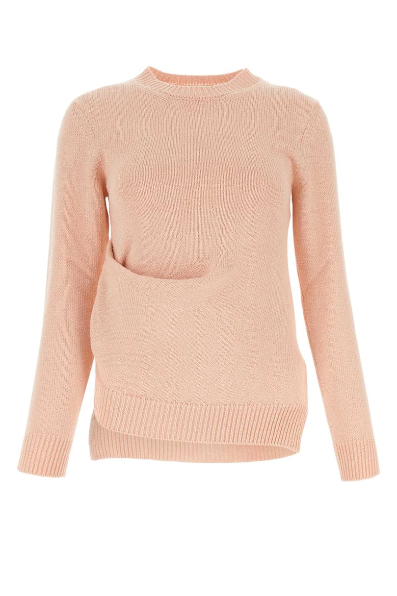 light pink cotton blend sweater by Selfnex