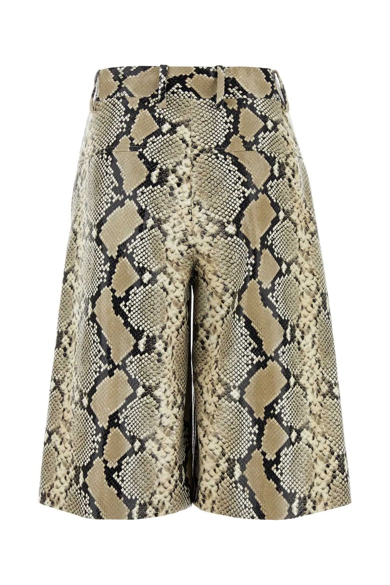 printed leather bermuda shorts by Selfnex