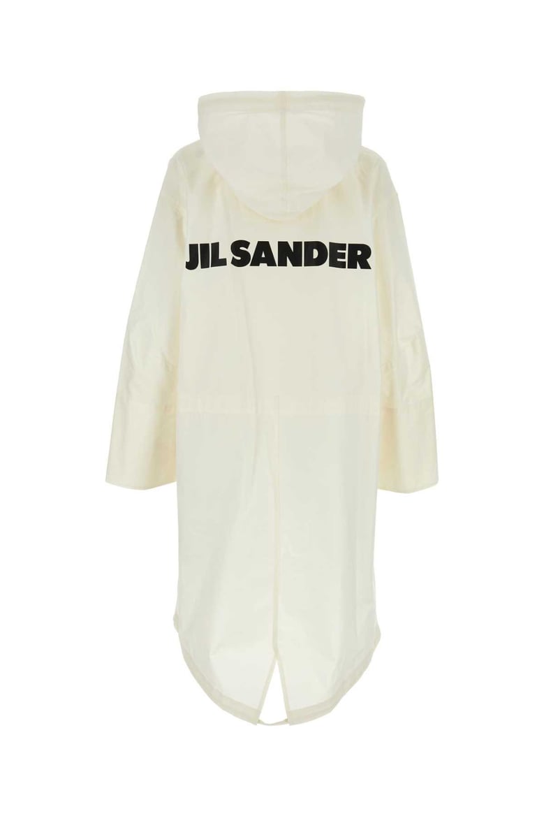 ivory cotton parka by Selfnex
