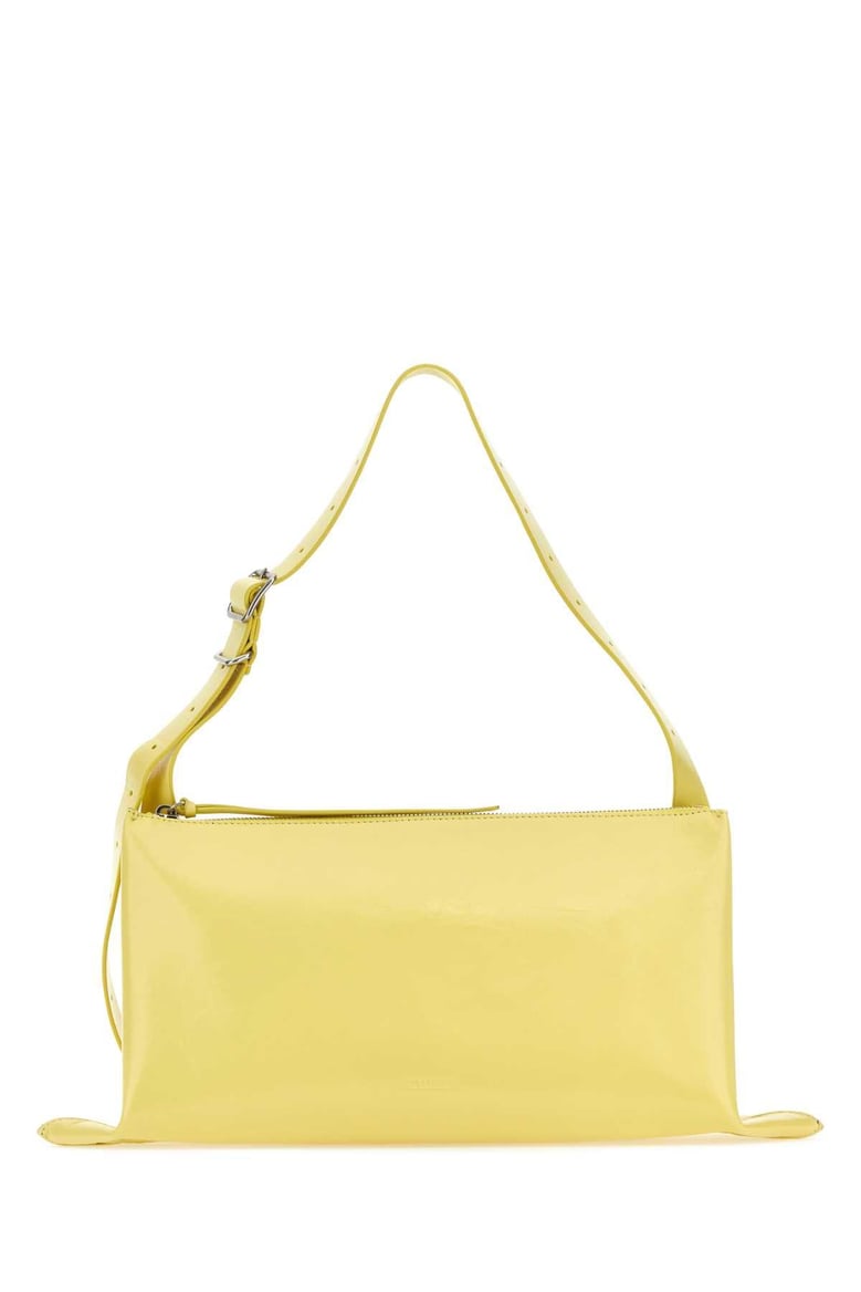 yellow leather shoulder bag by Selfnex