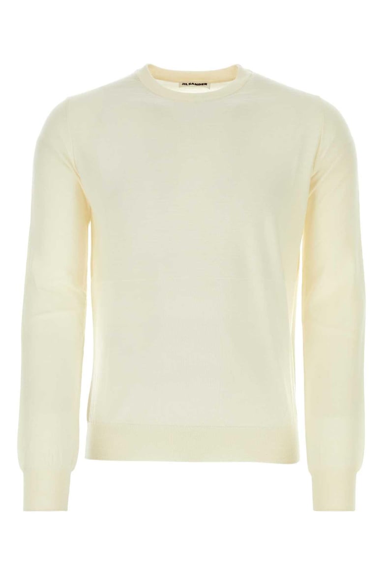 ivory wool sweater by Selfnex