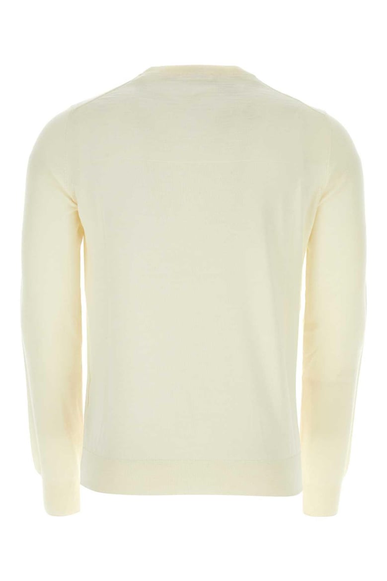 ivory wool sweater by Selfnex