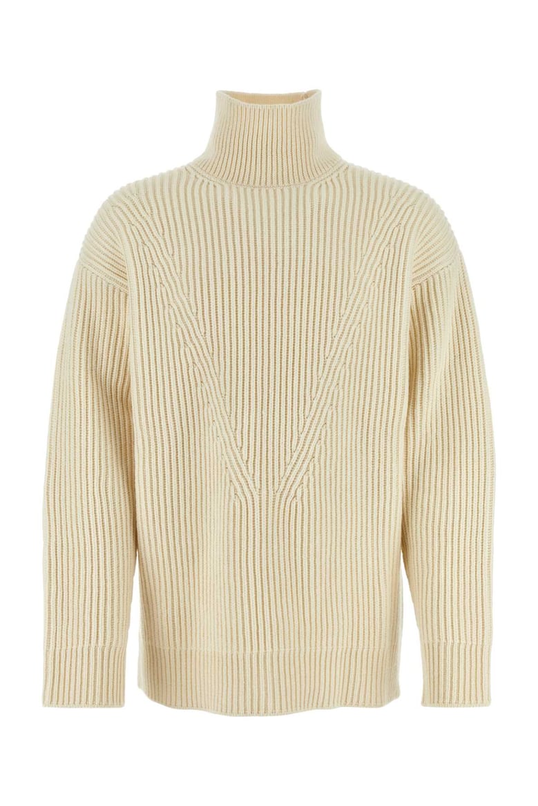 ivory wool sweater by Selfnex