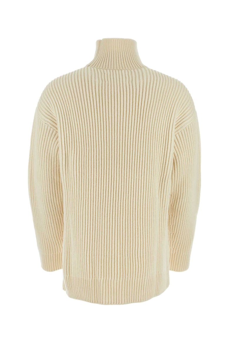 ivory wool sweater by Selfnex
