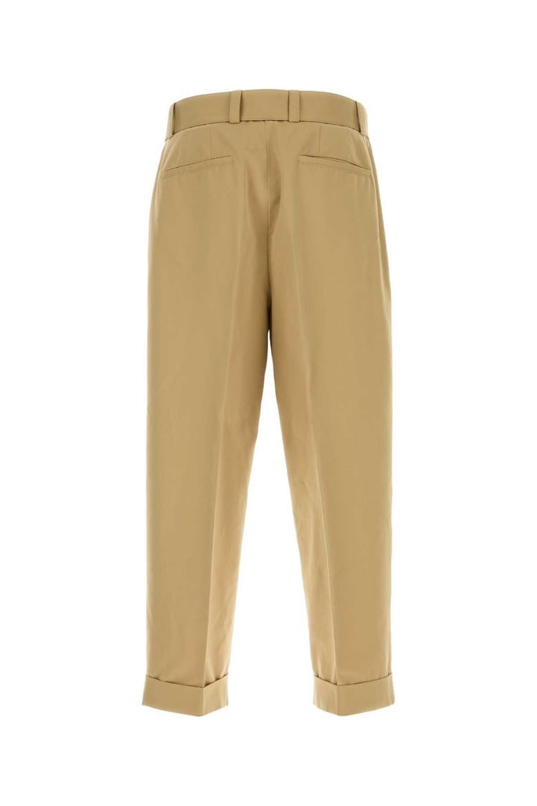 beige cotton blend pant by Selfnex