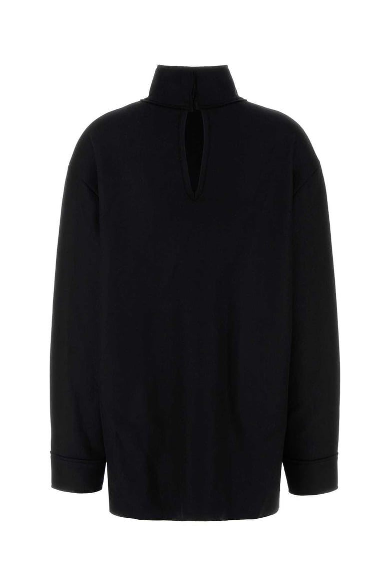 black wool blend blouse by Selfnex