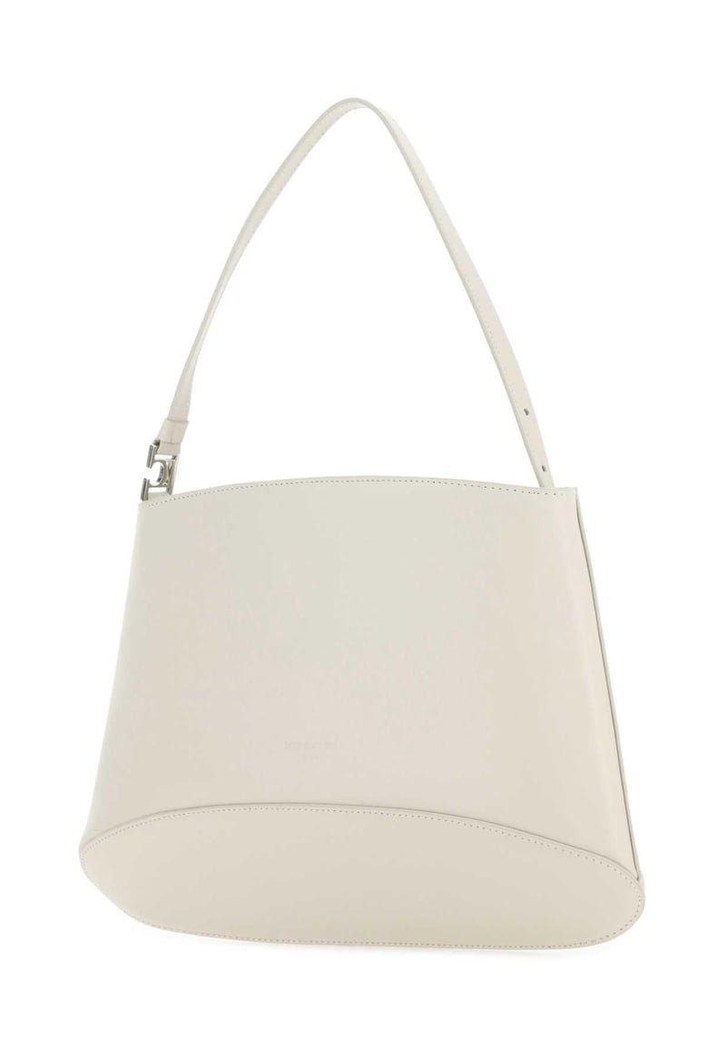 ivory leather handbag by Selfnex