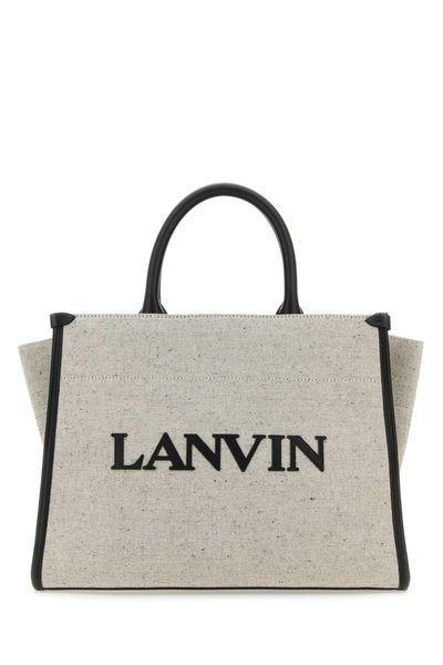 two-tone canvas small in & out shopping bag by Selfnex