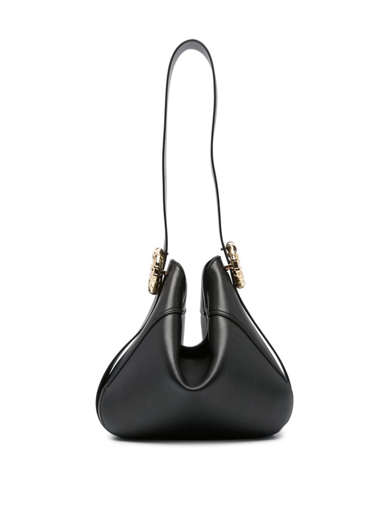 black leather melodie shoulder bag by Selfnex