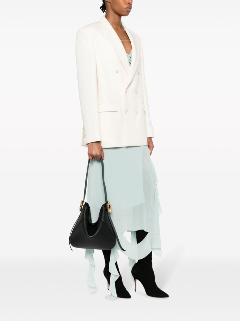 black leather melodie shoulder bag by Selfnex