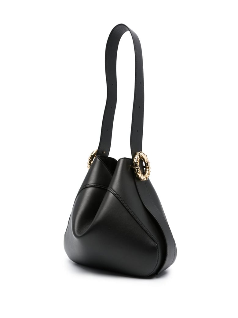 black leather melodie shoulder bag by Selfnex