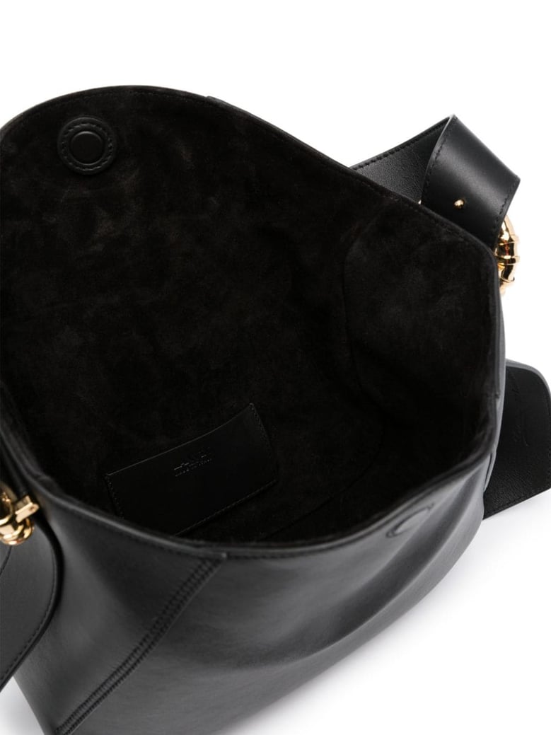 black leather melodie shoulder bag by Selfnex