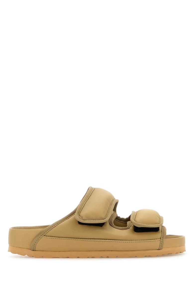 beige fabric cosny slippers by Selfnex