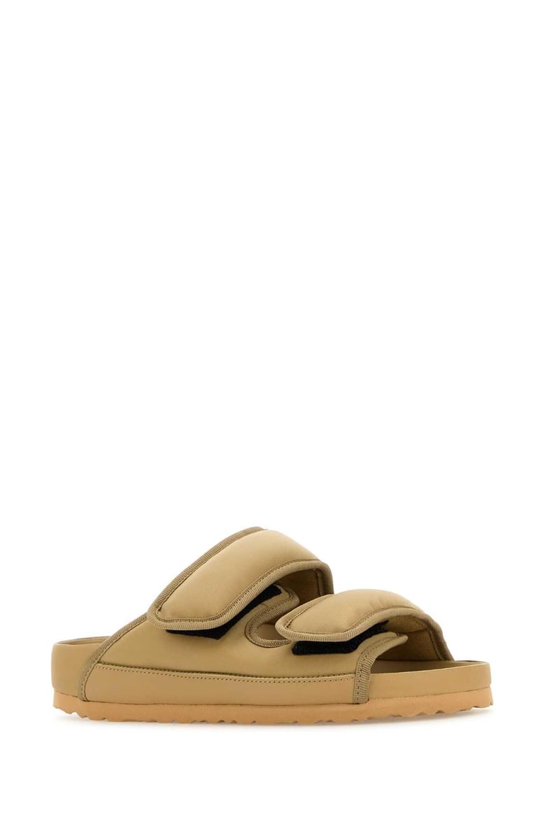 beige fabric cosny slippers by Selfnex