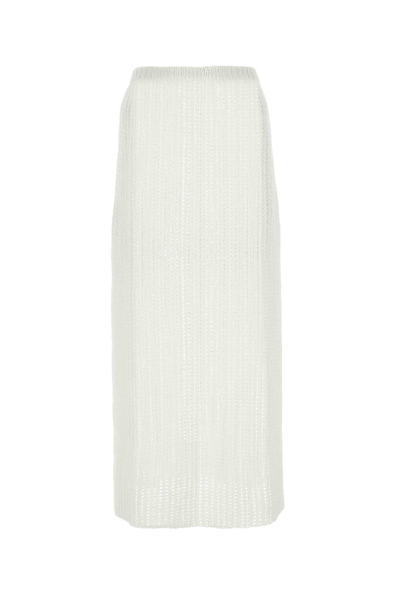 white cotton skirt by Selfnex