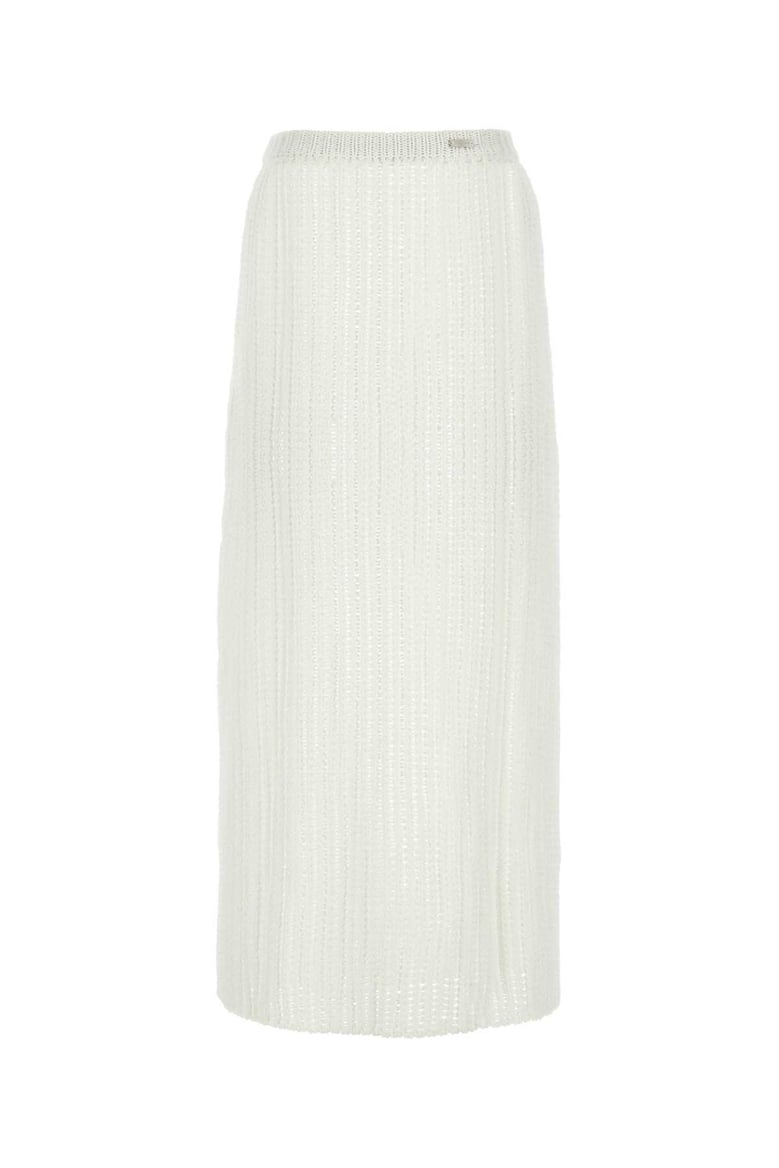 white cotton skirt by Selfnex
