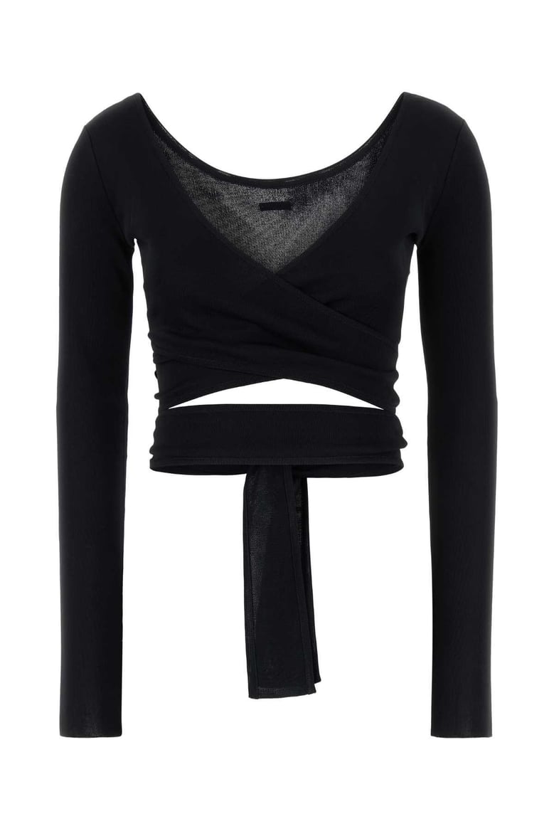 black viscose cardigan by Selfnex