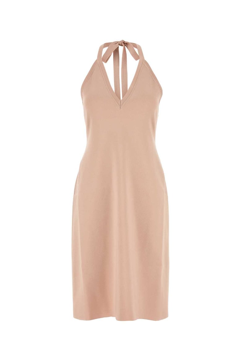 pink stretch viscose blend dress by Selfnex