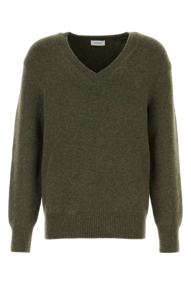 dark green cashmere sweater by Selfnex