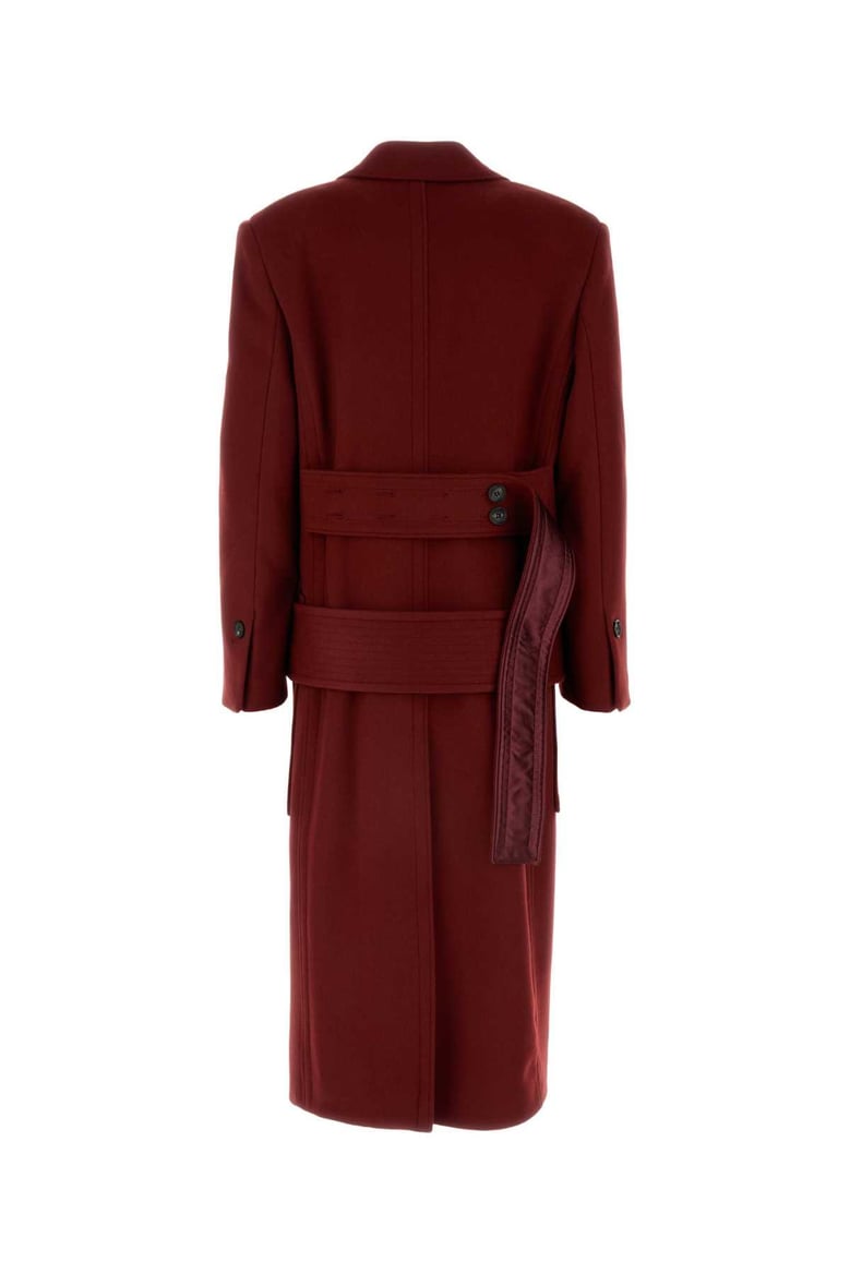 tiziano red wool blend coat by Selfnex
