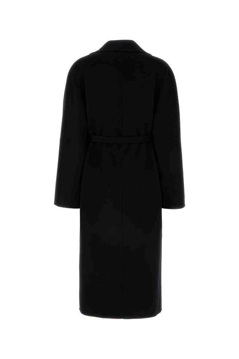 black wool blend coat by Selfnex